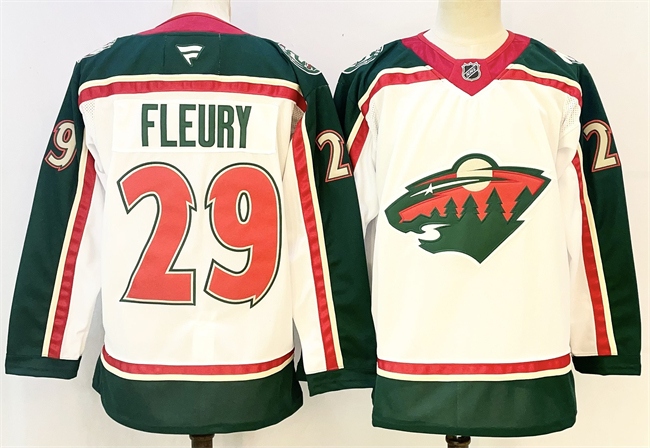 Men's White Minnesota Wild #29 Marc-Andre Fleury 2025 25th Anniversary Stitched Hockey Jersey